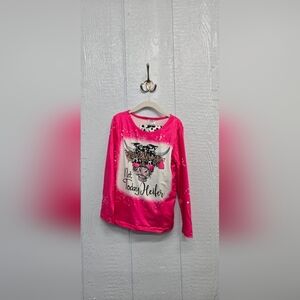 NWT Highland Cow 6/7 Pink Graphic Kids Outfit